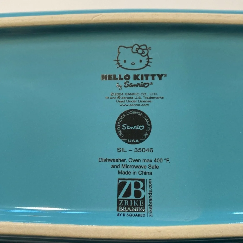 Hello Kitty blue Ceramic Baking Dish - Features design for the holiday.